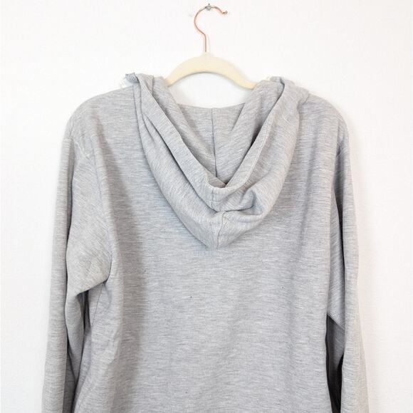 FILA x Bandier Light Gray Pullover Hooded Sweatshirt Size M - Picture 5 of 7